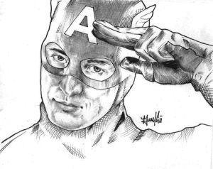 Inktober - Captain America by Marv Castillo